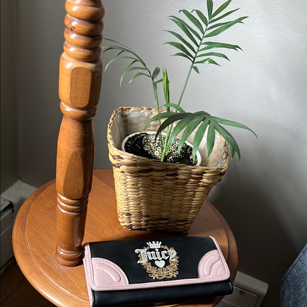 Juicy Couture Black and Pink Accent Wallet